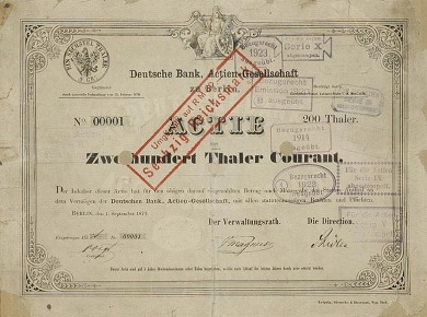 Share_ Deutsche Bank Aktie 1871